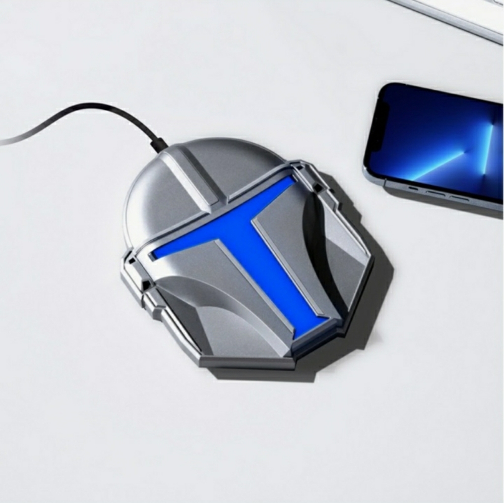 STAR WARS The Mandalorian Light Up Wireless Charging Pad. NWT!